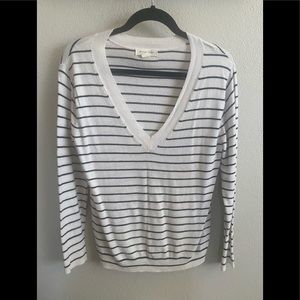 Treasure & Bond White, Striped, slouchy sweater Size S